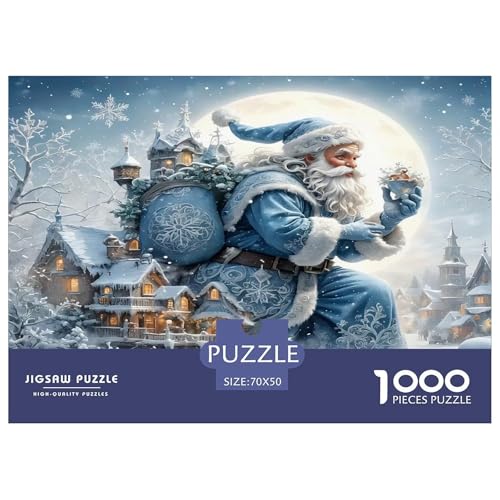 Weihnachtsmann Puzzle 1000 Teile Schwer Puzzle Spielzeug Lernspiel Impossible Herausforderung Spielzeug Für Erwachsene Und Kinder in Bewährter 70x50cm/1000pcs von UNRXJZLVM