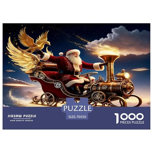 Weihnachtsmann Puzzle 1000 Teile Schwer Puzzle Spielzeug Lernspiel Impossible Herausforderungsspielzeug Für Erwachsene Und Kinder in Bewährter 70x50cm/1000pcs von UNRXJZLVM