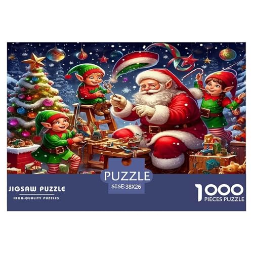 Weihnachtsmann Puzzle 1000 Teile Schwer Puzzle Spielzeug Pädagogisches Spiel Impossible Herausforderung Spielzeug Für Erwachsene Und Kinder Ab 12 Jahren 38x26cm/1000pcs von UNRXJZLVM