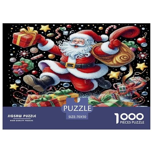 Weihnachtsmann Puzzle 1000 Teile Schwer Puzzle Spielzeug Pädagogisches Spiel Impossible Herausforderungsspielzeug Für Erwachsene Kinder 70x50cm/1000pcs von UNRXJZLVM