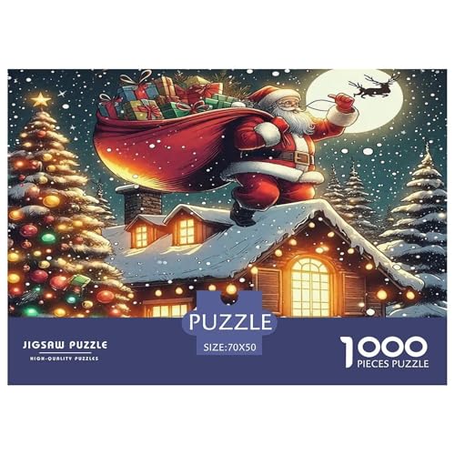 Weihnachtsmann Puzzle 1000 Teile Schwer Puzzle Spielzeug Pädagogisches Spiel Impossible Herausforderungsspielzeug Für Erwachsene Und Kinder Ab 14 Jahren 70x50cm/1000pcs von UNRXJZLVM