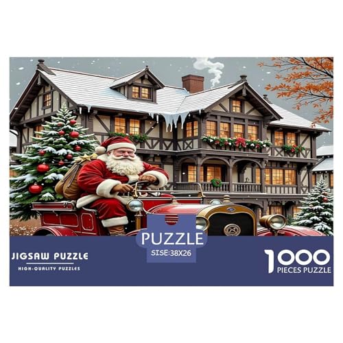 Weihnachtsmann Puzzles 1000 Teile Schwer Puzzle Spielzeug Lernspiel Impossible Herausforderung Spielzeug Für Erwachsene Kinder 38x26cm/1000pcs von UNRXJZLVM