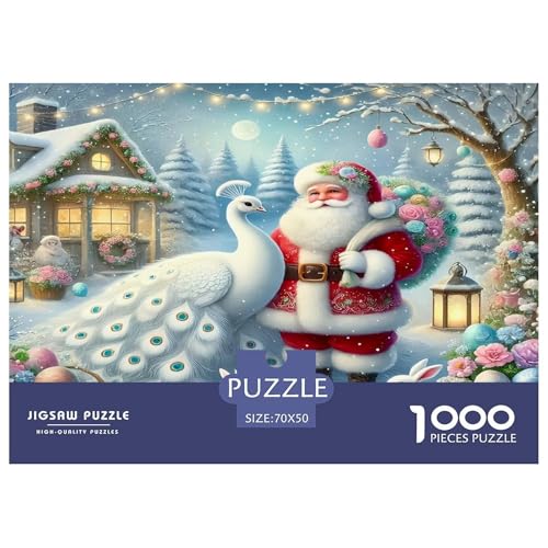 Weihnachtsmann Puzzles 1000 Teile Schwer Puzzle Spielzeug Lernspiel Impossible Herausforderungsspielzeug Für Erwachsene Kinder 70x50cm/1000pcs von UNRXJZLVM