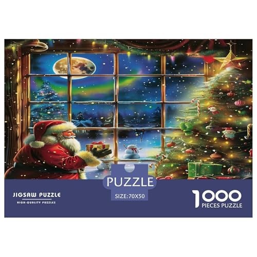 Weihnachtsmann Puzzles 1000 Teile Schwer Puzzle Spielzeug Lernspiel Impossible Herausforderungsspielzeug Für Erwachsene Kinder 70x50cm/1000pcs von UNRXJZLVM