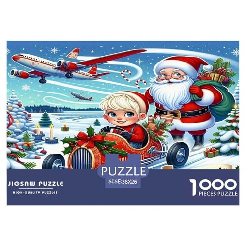 Weihnachtsmann Puzzles 1000 Teile Schwer Puzzle Spielzeug Pädagogisches Spiel Impossible Herausforderung Spielzeug Für Erwachsene Und Kinder Ab 14 Jahren 38x26cm/1000pcs von UNRXJZLVM