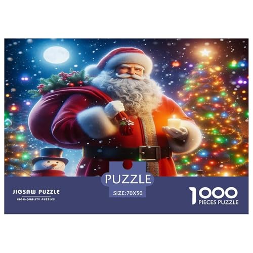 Weihnachtsmann Puzzles 1000 Teile Schwer Puzzle Spielzeug Pädagogisches Spiel Impossible Herausforderung Spielzeug Für Erwachsene Und Kinder Ab 14 Jahren 70x50cm/1000pcs von UNRXJZLVM