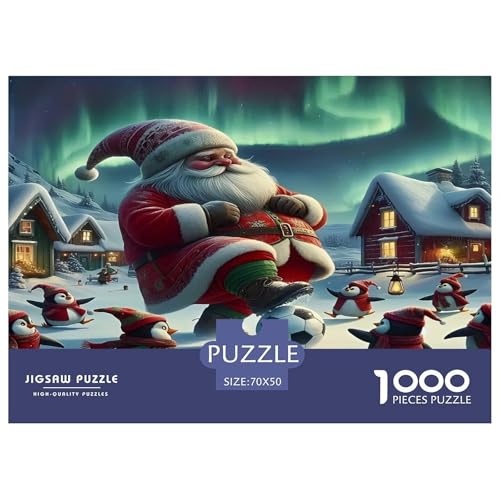 Weihnachtsmann Puzzles 1000 Teile Schwer Puzzle Spielzeug Pädagogisches Spiel Impossible Herausforderungsspielzeug Für Erwachsene Kinder 70x50cm/1000pcs von UNRXJZLVM