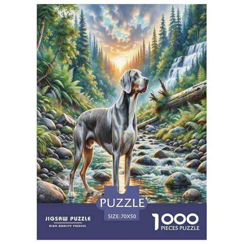 Weimaraner Puzzle 1000 Teile Schwer Puzzle Spielzeug Pädagogisches Spiel Impossible Herausforderung Spielzeug Für Erwachsene Und Kinder in Bewährter 70x50cm/1000pcs Weimaraner Puzzle 1000 Teile Schwer Puzzle Spielzeug Pädagogisches Spiel Impossible Herausforderung Spielzeug Für Erwachsene Und Kinder in Bewährter 70x50cm/1000pcs von UNRXJZLVM