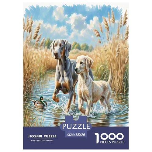Weimaraner Puzzle 1000 Teile Schwer Puzzle Spielzeug Pädagogisches Spiel Impossible Herausforderungsspielzeug Für Erwachsene Kinder 38x26cm/1000pcs Weimaraner Puzzle 1000 Teile Schwer Puzzle Spielzeug Pädagogisches Spiel Impossible Herausforderungsspielzeug Für Erwachsene Kinder 38x26cm/1000pcs von UNRXJZLVM