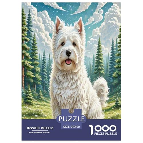 West Highland Weißer Terrier Puzzle 1000-teilige Schwer Puzzle Spielzeug Lernspiel Impossible Herausforderungsspielzeug Für Erwachsene Und Kinder in Bewährter 70x50cm/1000pcs West Highland Weißer Terrier Puzzle 1000-teilige Schwer Puzzle Spielzeug Lernspiel Impossible Herausforderungsspielzeug Für Erwachsene Und Kinder in Bewährter 70x50cm/1000pcs von UNRXJZLVM