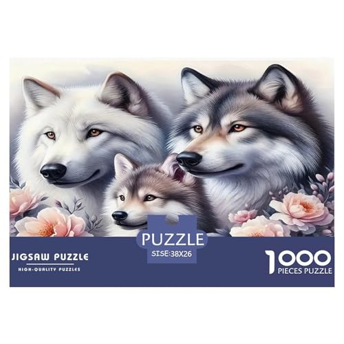 Wolf Puzzle 1000 Teile Schwer Puzzle Spielzeug Lernspiel Impossible Herausforderung Spielzeug Für Erwachsene Kinder 38x26cm/1000pcs von UNRXJZLVM