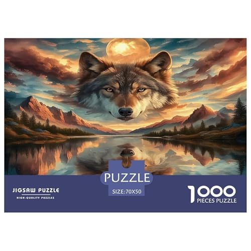 Wolf Puzzle 1000 Teile Schwer Puzzle Spielzeug Pädagogisches Spiel Impossible Herausforderungsspielzeug Für Erwachsene Kinder 70x50cm/1000pcs Wolf Puzzle 1000 Teile Schwer Puzzle Spielzeug Pädagogisches Spiel Impossible Herausforderungsspielzeug Für Erwachsene Kinder 70x50cm/1000pcs von UNRXJZLVM