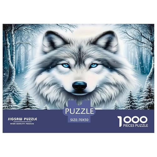 Wolf Puzzle 1000 Teile Schwer Puzzle Spielzeug Pädagogisches Spiel Impossible Herausforderungsspielzeug Für Erwachsene Kinder 70x50cm/1000pcs von UNRXJZLVM
