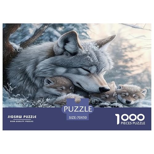 Wolf Puzzle 1000 Teile Schwer Puzzle Spielzeug Pädagogisches Spiel Impossible Herausforderungsspielzeug Für Erwachsene Kinder 70x50cm/1000pcs von UNRXJZLVM