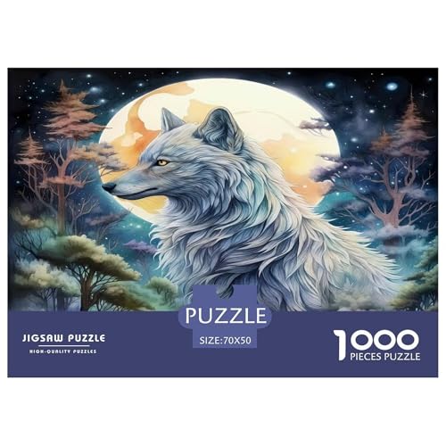 Wolf Puzzle 1000 Teile Schwer Puzzle Spielzeug Pädagogisches Spiel Impossible Herausforderungsspielzeug Für Erwachsene Und Kinder in Bewährter 70x50cm/1000pcs von UNRXJZLVM