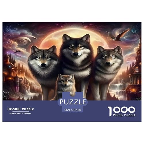 Wolf Puzzle 1000-teilige Schwer Puzzle Spielzeug Lernspiel Impossible Herausforderungsspielzeug Für Erwachsene Und Kinder Ab 14 Jahren 70x50cm/1000pcs Wolf Puzzle 1000-teilige Schwer Puzzle Spielzeug Lernspiel Impossible Herausforderungsspielzeug Für Erwachsene Und Kinder Ab 14 Jahren 70x50cm/1000pcs von UNRXJZLVM