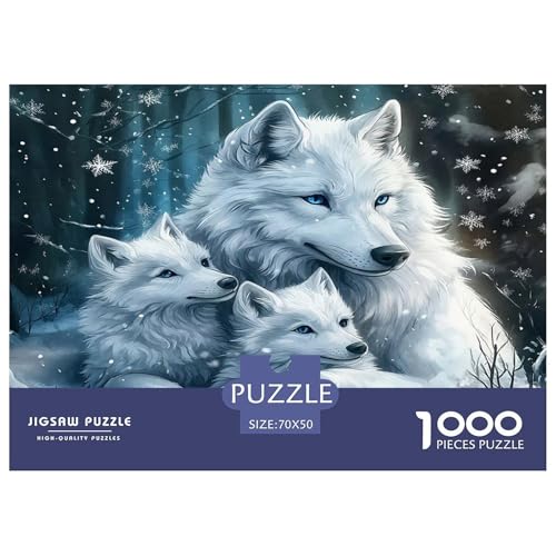 Wolf Puzzles 1000 Teile Schwer Puzzle Spielzeug Lernspiel Impossible Herausforderungsspielzeug Für Erwachsene Kinder 70x50cm/1000pcs von UNRXJZLVM