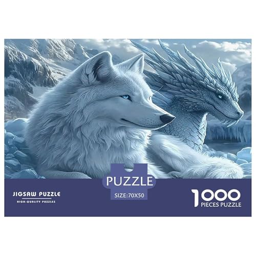 Wolf Puzzles 1000 Teile Schwer Puzzle Spielzeug Pädagogisches Spiel Impossible Herausforderung Spielzeug Für Erwachsene Und Kinder Ab 12 Jahren 70x50cm/1000pcs von UNRXJZLVM