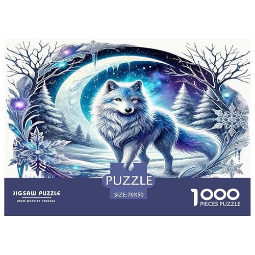 Wolf Puzzles 1000 Teile Schwer Puzzle Spielzeug Pädagogisches Spiel Impossible Herausforderung Spielzeug Für Erwachsene Und Kinder Ab 12 Jahren 70x50cm/1000pcs von UNRXJZLVM