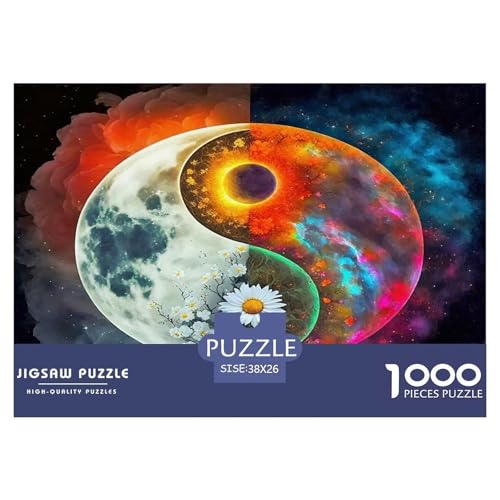 Yin-Yang Puzzle 1000 Teile Schwer Puzzle Spielzeug Pädagogisches Spiel Impossible Herausforderung Spielzeug Für Erwachsene Und Kinder Ab 12 Jahren 38x26cm/1000pcs von UNRXJZLVM