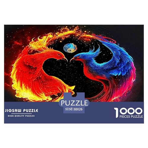 Yin-Yang Puzzle 1000-teilige Schwer Puzzle Spielzeug Lernspiel Impossible Herausforderungsspielzeug Für Erwachsene Kinder 38x26cm/1000pcs von UNRXJZLVM