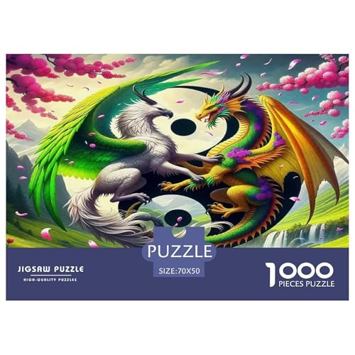 Yin-Yang Puzzle 1000-teilige Schwer Puzzle Spielzeug Pädagogisches Spiel Impossible Herausforderung Spielzeug Für Erwachsene Und Kinder Ab 14 Jahren 70x50cm/1000pcs von UNRXJZLVM