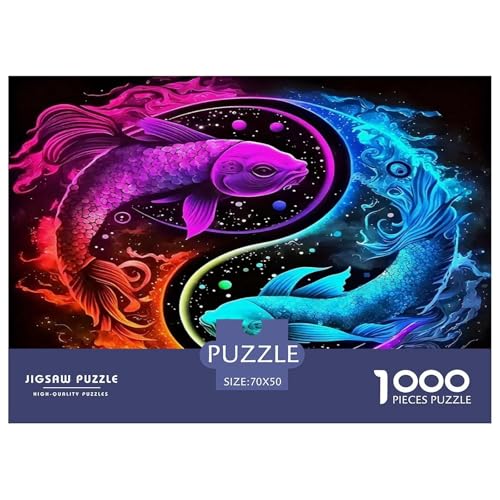 Yin-Yang Puzzle 1000-teilige Schwer Puzzle Spielzeug Pädagogisches Spiel Impossible Herausforderungsspielzeug Für Erwachsene Kinder 70x50cm/1000pcs von UNRXJZLVM
