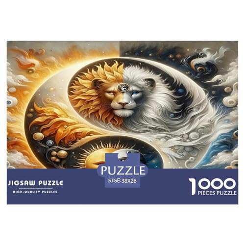 Yin-Yang Puzzles 1000 Teile Schwer Puzzle Spielzeug Lernspiel Impossible Herausforderung Spielzeug Für Erwachsene Und Kinder Ab 12 Jahren 38x26cm/1000pcs von UNRXJZLVM