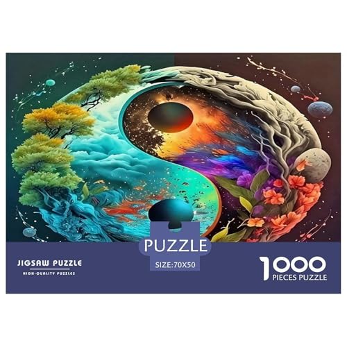 Yin-Yang Puzzles 1000 Teile Schwer Puzzle Spielzeug Lernspiel Impossible Herausforderung Spielzeug Für Erwachsene Und Kinder Ab 14 Jahren 70x50cm/1000pcs von UNRXJZLVM
