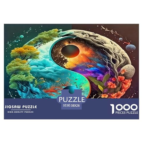 Yin-Yang Puzzles 1000 Teile Schwer Puzzle Spielzeug Lernspiel Impossible Herausforderungsspielzeug Für Erwachsene Und Kinder Ab 12 Jahren 38x26cm/1000pcs von UNRXJZLVM