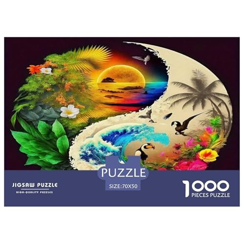 Yin-Yang Puzzles 1000 Teile Schwer Puzzle Spielzeug Pädagogisches Spiel Impossible Herausforderung Spielzeug Für Erwachsene Kinder 70x50cm/1000pcs von UNRXJZLVM
