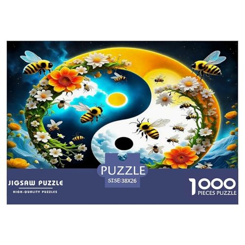 Yin-Yang Puzzles 1000 Teile Schwer Puzzle Spielzeug Pädagogisches Spiel Impossible Herausforderung Spielzeug Für Erwachsene Und Kinder Ab 14 Jahren 38x26cm/1000pcs von UNRXJZLVM