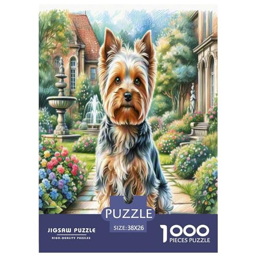 Yorkshire Terrier Puzzles 1000 Teile Schwer Puzzle Spielzeug Lernspiel Impossible Herausforderungsspielzeug Für Erwachsene Und Kinder Ab 12 Jahren 38x26cm/1000pcs von UNRXJZLVM
