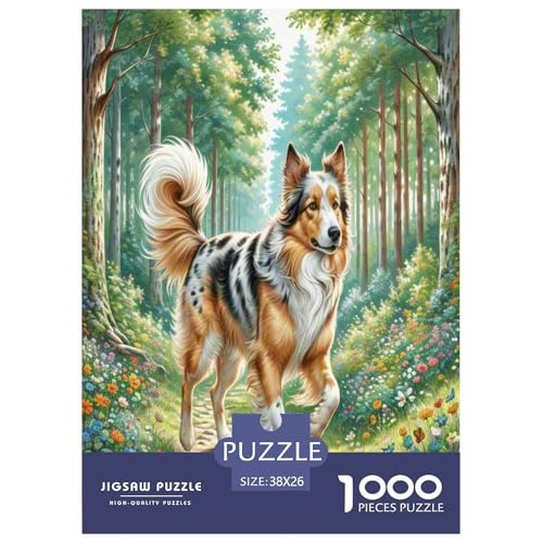 belgischer Malinois Puzzle 1000 Teile Schwer Puzzle Spielzeug Lernspiel Impossible Herausforderungsspielzeug Für Erwachsene Kinder 38x26cm/1000pcs von UNRXJZLVM