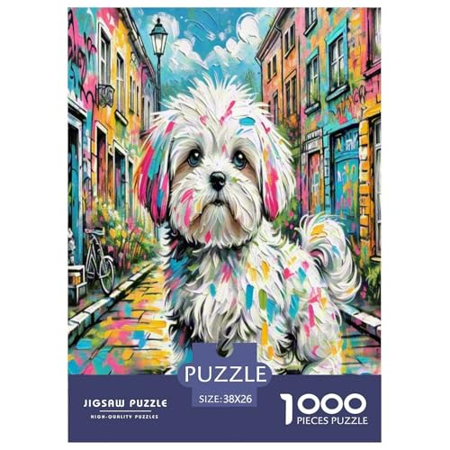maltesisch Puzzles 1000 Teile Schwer Puzzle Spielzeug Lernspiel Impossible Herausforderung Spielzeug Für Erwachsene Kinder 38x26cm/1000pcs von UNRXJZLVM