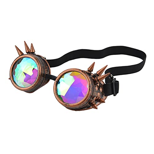 Brille für Damen, Retro, Festival, rund, Nagelprisma für Sonnenbrille, Party, Cospl, Jugendliche, Jungen, Baseball, Herren, UV-Schutz, Retro-Party, Cosplay von UNTERING