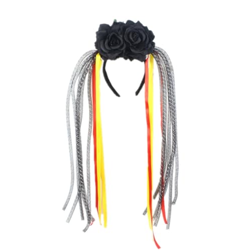 Einzigartiger Halloween-Kopfschmuck mit Totenkopf und Rosen, bequemes Haarband für Cosplay und Feste, Maskerade, Party-Kopfbedeckung Einzigartiger Halloween-Kopfschmuck mit Totenkopf und Rosen, bequemes Haarband für Cosplay und Feste, Maskerade, Party-Kopfbedeckung von UNTERING