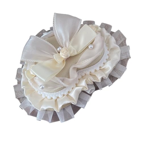 Steampunks Lolitas kleine Hut-Haarspange mit zarter Spitze und Perlen, Schleife, Herz-Dekoration für Cosplay, Event, Vintage-Haarschmuck Steampunks Lolitas kleine Hut-Haarspange mit zarter Spitze und Perlen, Schleife, Herz-Dekoration für Cosplay, Event, Vintage-Haarschmuck von UNTERING