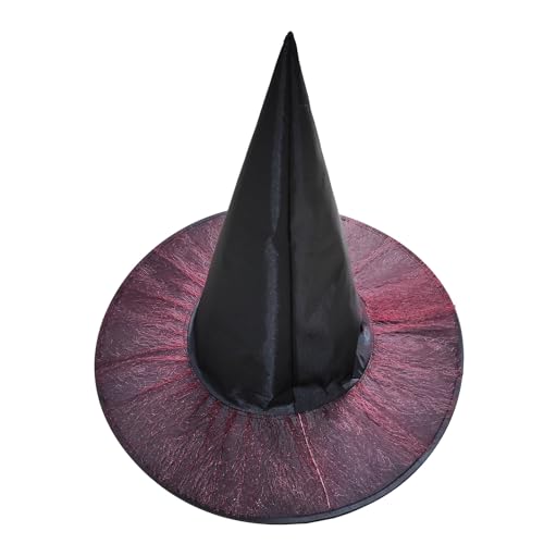 UNTERING Halloween-Party, Hexenhut für Damen, Cosplay, Spinnennetze, Zauberer, Kinder, Erwachsene, Kostüm, Festival, spitzer Halloween-Hut UNTERING Halloween-Party, Hexenhut für Damen, Cosplay, Spinnennetze, Zauberer, Kinder, Erwachsene, Kostüm, Festival, spitzer Halloween-Hut von UNTERING