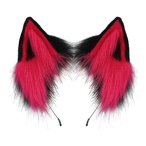 UNTERING Handgefertigter Ohren-Haarreif, einfarbig, pelzig, Plüsch, Tierhaarreif, Anime-Kleid, Party, Cosplay, Kostüm, Zubehör, Plüsch-Tierreifen UNTERING Handgefertigter Ohren-Haarreif, einfarbig, pelzig, Plüsch, Tierhaarreif, Anime-Kleid, Party, Cosplay, Kostüm, Zubehör, Plüsch-Tierreifen von UNTERING