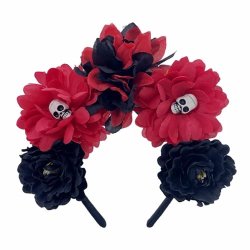 UNTERING Hexenschädel Teufel Rose Stirnband Dunkle Blume für Karneval Party Handgemachte Party Kostüm Teufel Halloween Stirnband Kinder UNTERING Hexenschädel Teufel Rose Stirnband Dunkle Blume für Karneval Party Handgemachte Party Kostüm Teufel Halloween Stirnband Kinder von UNTERING