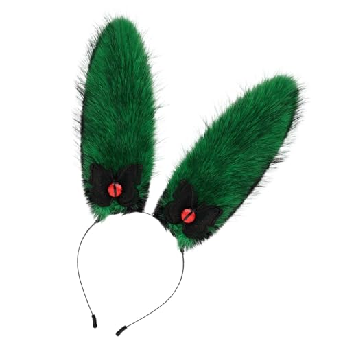 UNTERING Langes Plüsch-Ohren-Stirnband, weiches Plüsch-Ohr-Stirnband, Halloween-Cosplay-Zubehör für Damen, Maskerade, Halloween, Cosplay, Mottoparty, Hairhoop UNTERING Langes Plüsch-Ohren-Stirnband, weiches Plüsch-Ohr-Stirnband, Halloween-Cosplay-Zubehör für Damen, Maskerade, Halloween, Cosplay, Mottoparty, Hairhoop von UNTERING