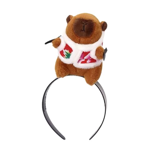 UNTERING Make-up-Party-Kostüm, lustiges Capybara-Haarband mit Pony, Clip, Kopfbedeckung, Pony-Clip, kreatives Stirnband für Make-up, Capybara, Plüsch-Stirnband UNTERING Make-up-Party-Kostüm, lustiges Capybara-Haarband mit Pony, Clip, Kopfbedeckung, Pony-Clip, kreatives Stirnband für Make-up, Capybara, Plüsch-Stirnband von UNTERING