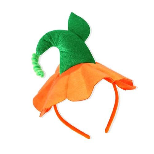 UNTERING Modische Kürbis-Kopfbedeckung, Styling-Kopfschmuck, Cosplay-Dekoration für Halloween-Feiern und Kostümpartys, Cartoon-Kürbis-Kopfbedeckung von UNTERING