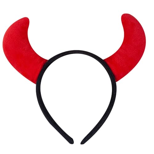 UNTERING Teufelshörner Haarband mit weichem Stoff für Halloween Cosplays Bequem Unisex Kopfbedeckung Party Thema Dekoration Unisex Halloween Haarband UNTERING Teufelshörner Haarband mit weichem Stoff für Halloween Cosplays Bequem Unisex Kopfbedeckung Party Thema Dekoration Unisex Halloween Haarband von UNTERING