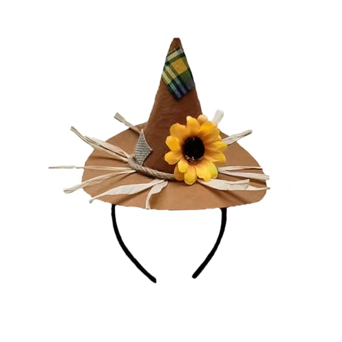 UNVOJL Erwachsene Mini Vogelscheuche Hut Stirnband Halloween Vogelscheuche Kostüm Filz Vogelscheuche Haarband für Halloween Kostüm Zubehör UNVOJL Erwachsene Mini Vogelscheuche Hut Stirnband Halloween Vogelscheuche Kostüm Filz Vogelscheuche Haarband für Halloween Kostüm Zubehör von UNVOJL