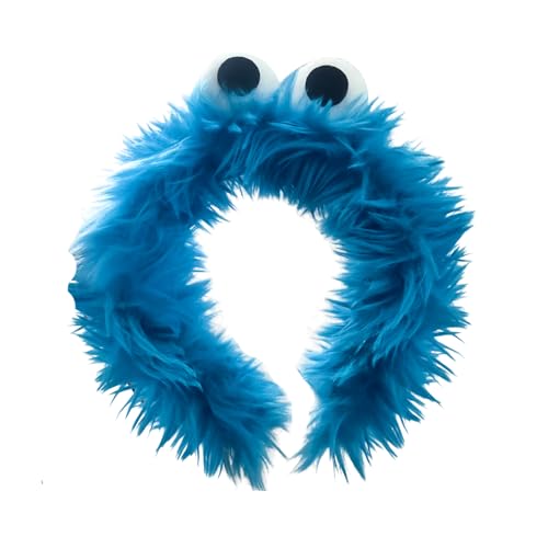 UNVOJL Krümelmonster Stirnband Plüsch Stirnband Niedlich Cosplay Stirnbänder Monster Cookie Kostüm für Halloween Karneval Party von UNVOJL