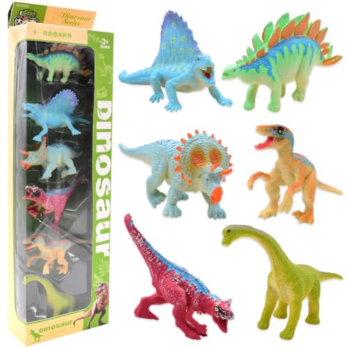 Dinosaurier Spielzeug,Dinosaurier Figuren Spielzeug,Realistische Dinosaurier Set aus Kunststoff Realistische Optik,Mini Dinosaurier Figuren Sammlung Dinos Spielzeug für 3 Jahren Jungen Mädchen von UNbit