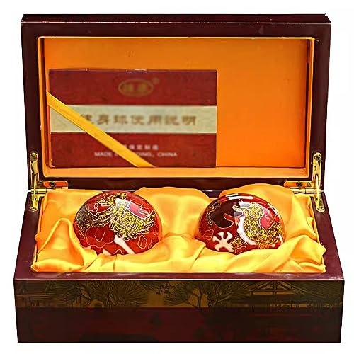 UNbit Baoding-Ball, Stressball, Stressbälle for Erwachsene, chinesische Übung, Stress, Baoding-Bälle, Entspannungstherapie, Yin-Yang-Design ( Color : A ) von UNbit