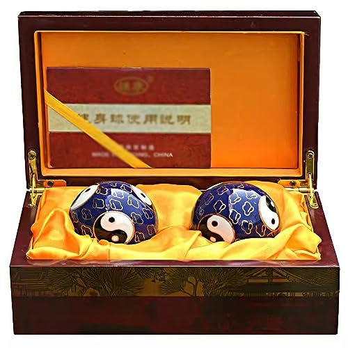 UNbit Baoding-Ball, Stressball, Stressbälle for Erwachsene, chinesische Übung, Stress, Baoding-Bälle, Entspannungstherapie, Yin-Yang-Design ( Color : D ) von UNbit